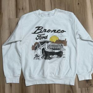 Ford Bronco White Crewneck Sweatshirt Women’s XS